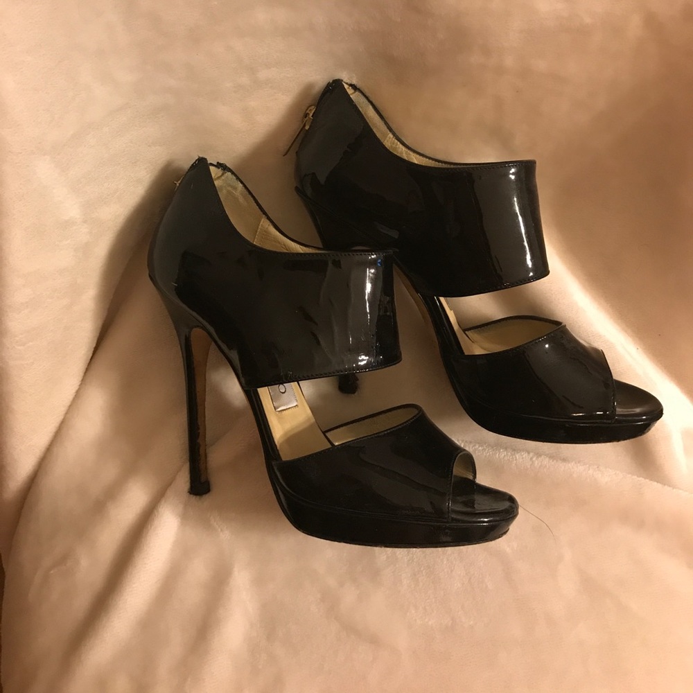 Jimmy Choo Black Patent Leather Heels - Picture 7 of 8